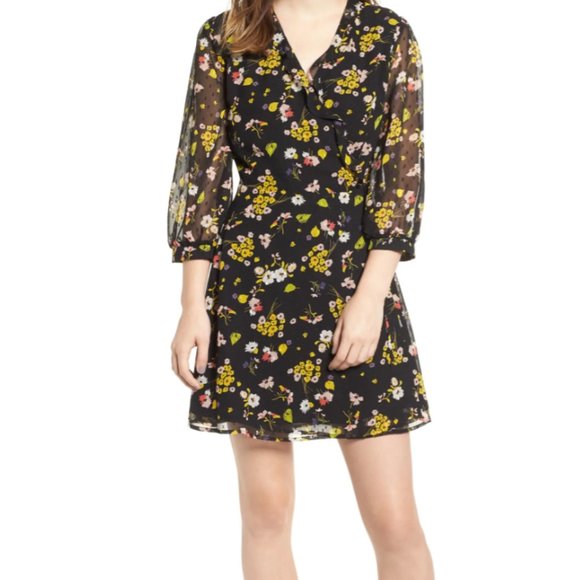 All in Favor- Faux Wrap Dress - Picture 1 of 3